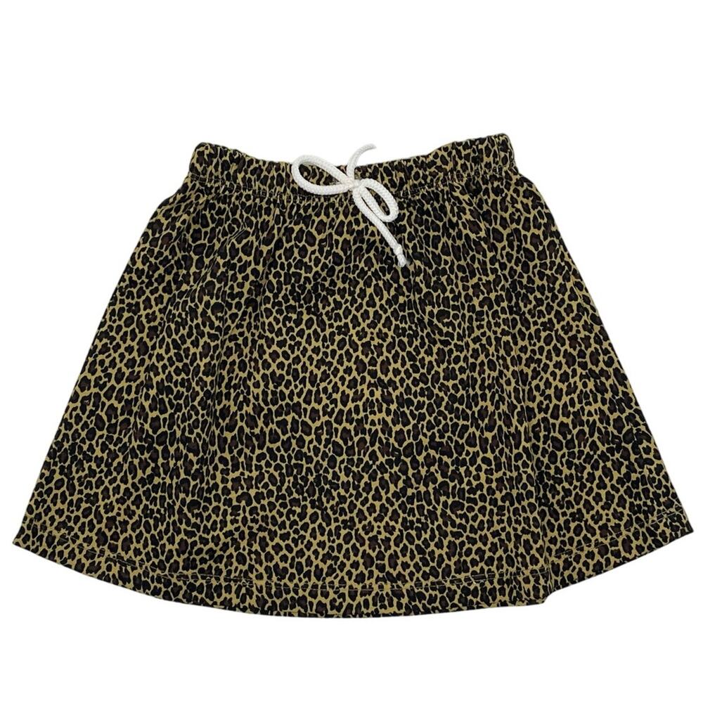 Boutique , New with tags Flap Happy leopard skirt  -draw string waist - size 4